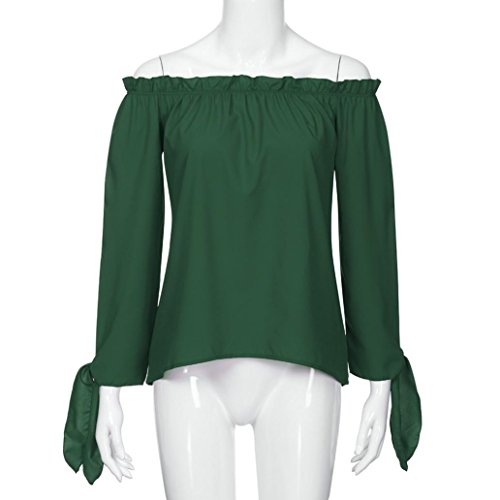 Manga del murc Mujer, Covermason Las Mujeres Batwing Manga Estrellas impresión Baggy Tops Blusa(L,Verde)