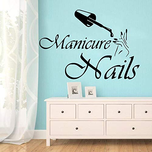 Manicure Manicure Manicure Mujer Niña Vinilo Infantil Pared Nombre Personalizado Personalizado Etiqueta De La Pared Adhesivos De Pared Para La Decoración De La Sala De Estar De La Habita M 30cm X 43