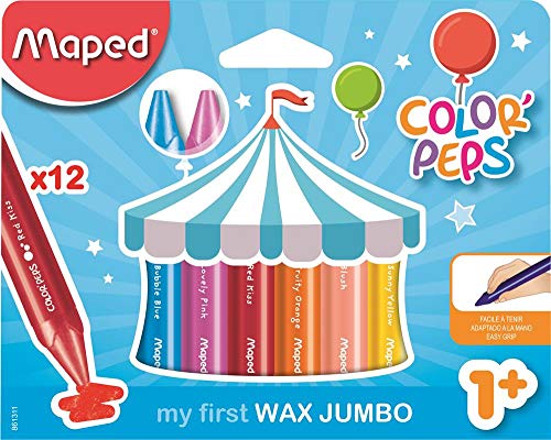 Maped Color' Peps Jumbo, Set de 12 Crayones