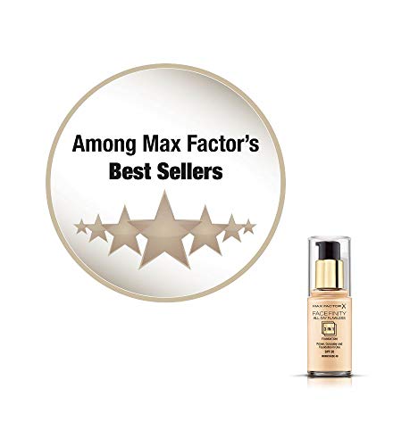 Max Facefinity All Day Flawless 3 en 1 Fundación en Nude Caliente 48 - Primer, Concealer & Foundation en un - Para un perfecto acabado mate - 1 x 30 ml