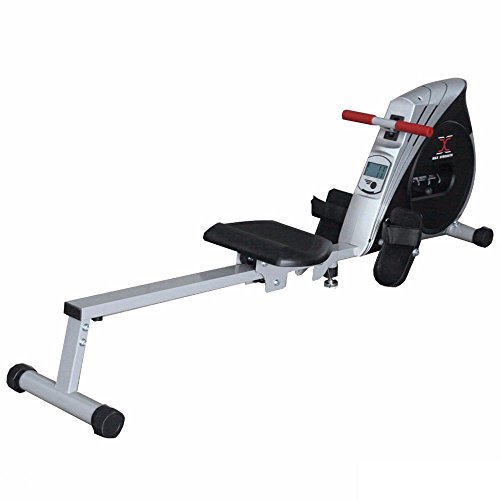 Max Strength IRRW1001M Ergómetro magnético, plegable, 7 kg, rueda de inercia CE, monitor LCD