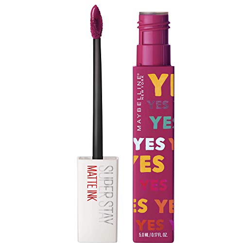 Maybelline New York - Superstay Matte Ink, Pintalabios Mate de Larga Duración, Edición Limitada Ashley Longshore, Tono 120 Artist, Color Rosa