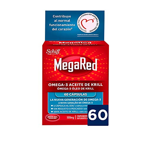 Megared Omega 3 - Aceite de Krill Complemento Alimenticio sin Regusto a Pescado 60 cápsulas