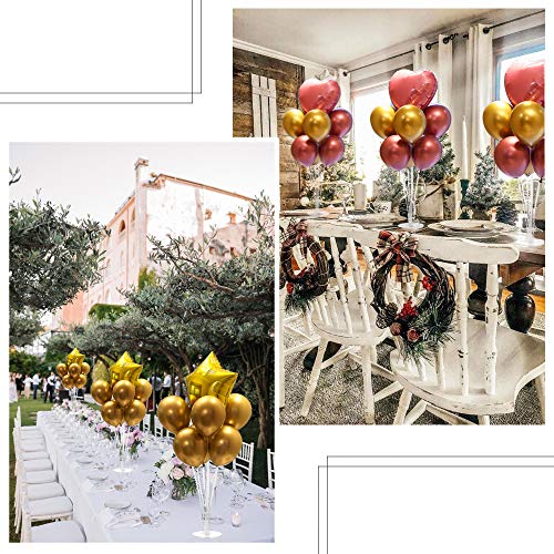 MEJOSER 4 Juegos de Soporte de Globo Mesa Arbol Globos Palos Palitos con Copas Globos Decoraciones Fiestas Cumpleaños Bodas