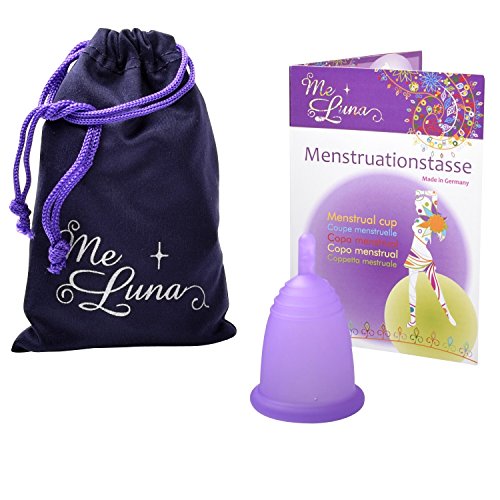 MeLuna Classic Copa Menstrual, Palito, Violeta, Talla S - 1 Unidad