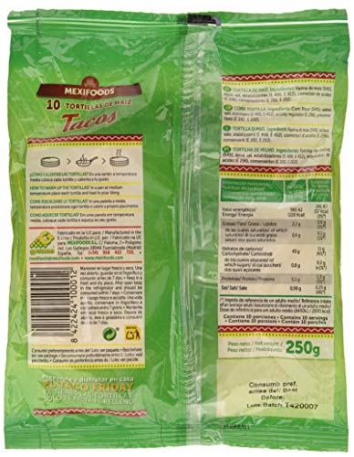 Mexifoods Tortillas de Maíz para Tacos - 250 gr