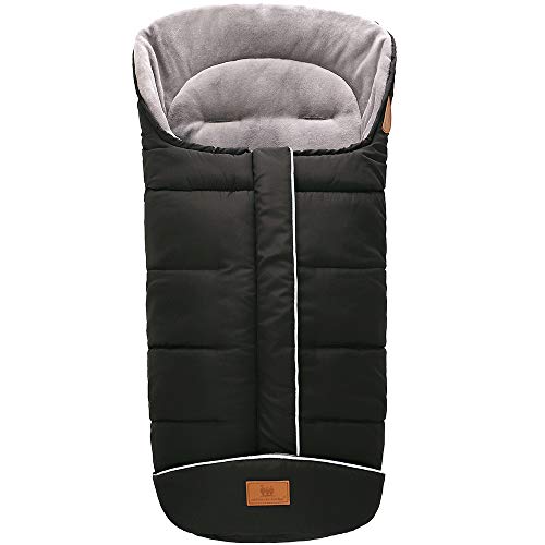 Miracle Baby Sacos Carrito Bebe,Sacos de Abrigo para Carritos Impermeable y Transpirable,Sacos Carrito Bebe Invierno 102X54CM Negro