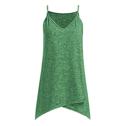 Mitlfuny Para Mujer Camiseta Premam y de Lactancia Cintura Imperio Mujeres Embarazadas Nusring Maternidad Correas sin Mangas Lrregularity Sólido Tops