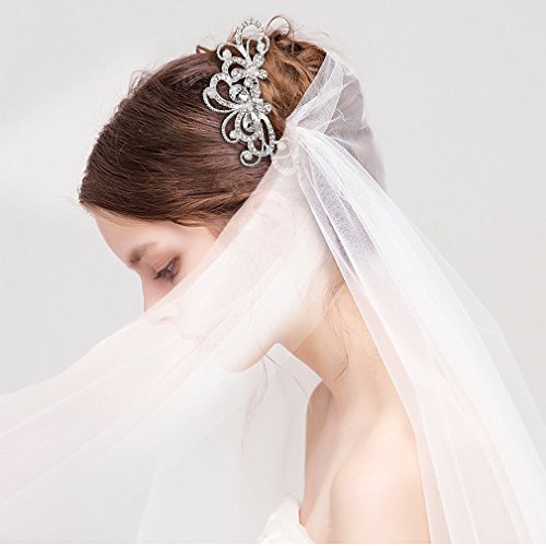 MOAMUN Conjunto De 23pcs Pelo Nupcial Peine Boda Pelo Lado Peina Novia Pin Cabeza Casco Cristal Perlas Flor Novia Dama De Honor