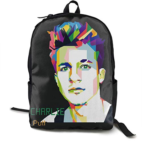 Mochila Mochila de Viaje Charlie Puth Backpack Campus School Bag Casual Backpack Gym Travel Hiking Canvas Backpack