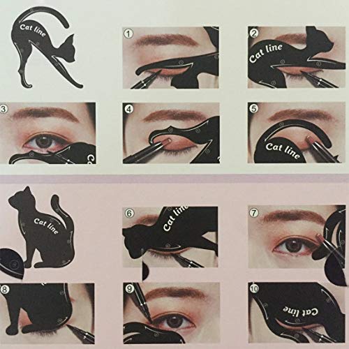 Momorain Mujeres Cat Line Eye Makeup Eyeliner Plantillas de Plantillas únicas Kits de Herramientas de Maquillaje para Ojos Herramientas de delineador de Ojos con Estilo