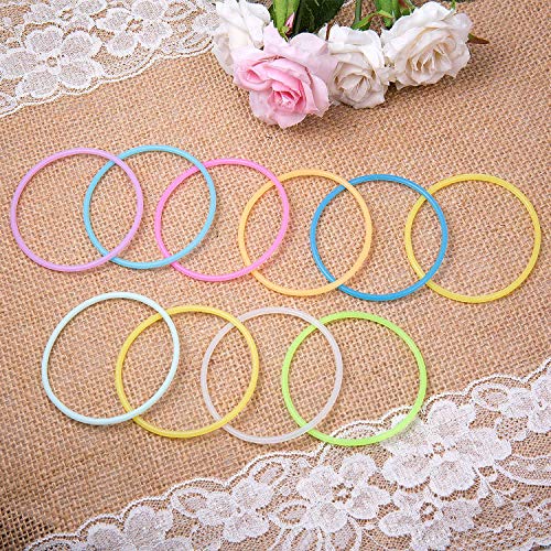 MOOKLIN - 100 Unids Cuerda Silicona del Pelo Gomas del pelo Elástica Lazos del Pelo duraderas Diademas de Multicolor Pulsera Banda de Pelo (Luminoso en la oscuridad)