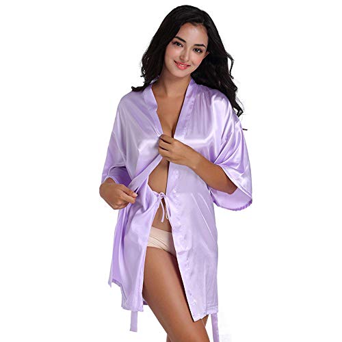 MOOLFN Towelling Robe Señoras De Las Mujeres del Traje De Chaqueta De Punto Acogedor Verano Traje De Las Señoras Maquillaje De Boda Servicio A Domicilio Super Suaves Batas Vestidos De Albornoz,S