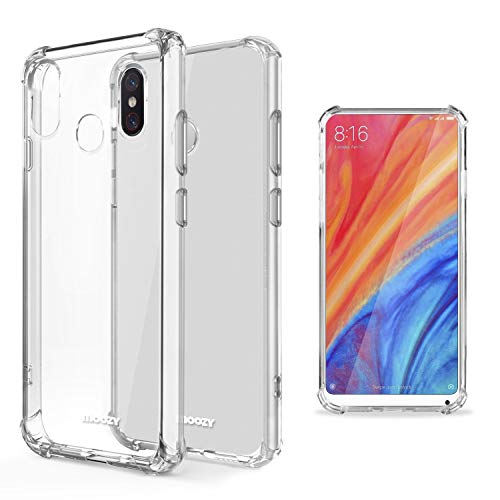 Moozy Funda Silicona Antigolpes para Xiaomi Mi Mix 2S - Transparente Crystal Clear TPU Case Cover Flexible