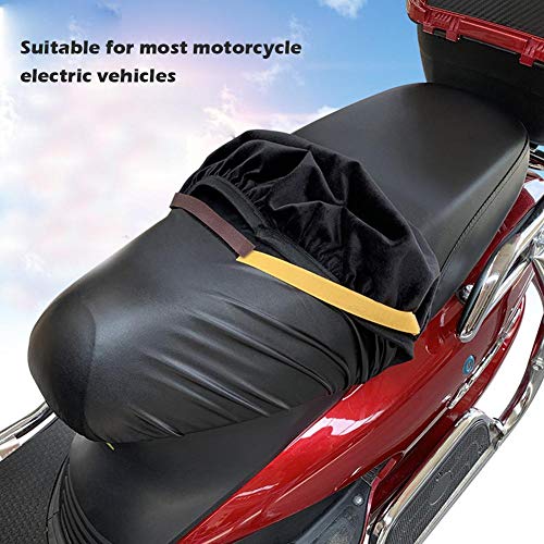 Motorcycle Seat Cover, Cubierta Asiento Motocicleta, Resistente Desgaste Impermeable Universal Moto Scooter Protector Cubierta Asiento Cuero Elástico,Se Adapta A La Mayoría De Las Motocicletas Scooter