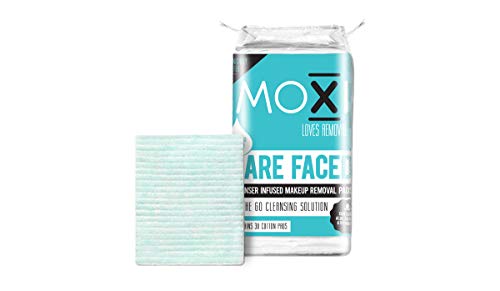 Moxi Loves BAREFACED Cleanser, Infused Makeup Removal Pads 4x 30 Cotton Pads