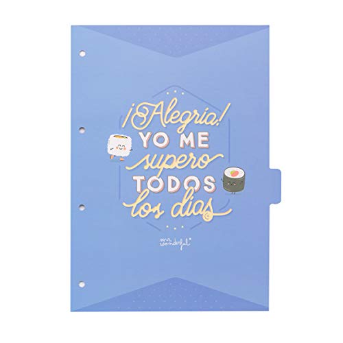 Mr. Wonderful Separadores para archivadores con frases para darlo todo