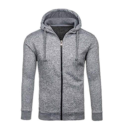 Mr.BaoLong&Miss.GO Suéter con Capucha para Hombre Chaqueta Deportiva De Otoño Chaqueta De Suéter con Cremallera Chaqueta De Punto para Hombre