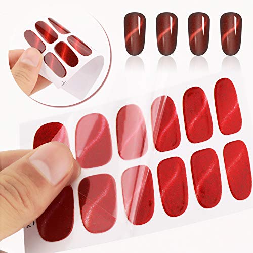 MWOOT 16 Hojas Pegatinas de Esmalte de Uñas, Adhesivas Nail Art Stickers,Nail Polish Stickers Wraps,Envoltura Completa Pegatinas de Uñas Adhesivas