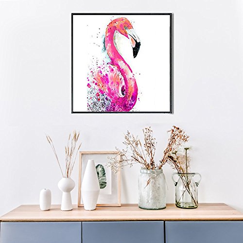 MXJSUA 5D Diamond Painting Kit by Numbers DIY Crystal Rhinestone Cross Stitch Embroidery Arts Craft Picture Supplies for Home Wall Decor,Pink Flamingo 12x16inches