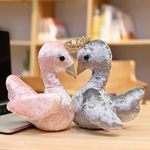 N / A Bonita Corona de Cisne e hipocampo de Peluche de Juguete Suave Animal de Dibujos Animados Flamingo y Caballo de mar muñeco de Peluche bebé apaciguar Juguete Chico Chica Regalo 20CM