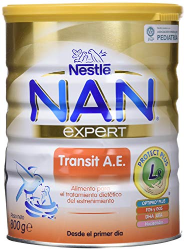 Nan Transit A.E; alimento en Polvo para Lactantes con Estreñimiento - Fórmula para Bebé - Desde el Primer Día - 800 gr