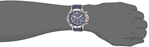 Nautica N14555G NST Reloj de acero inoxidable con correa de resina azul para hombre