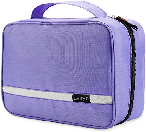 Neceser de Viaje, Neceser Maquillaje Grande para Hombre y Mujer, Carttiya Bolsa de Aseo Impermeable para Colgar (X Morado)