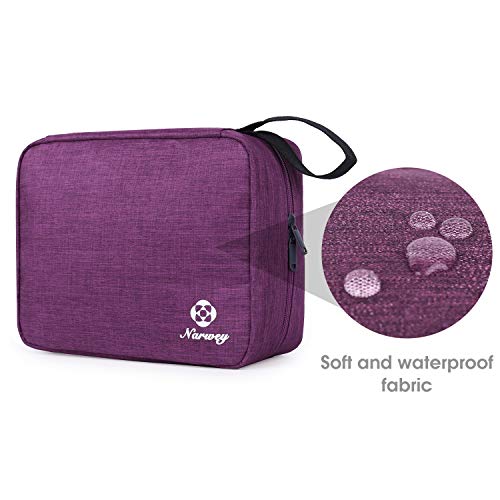 Neceser de viaje para colgar en el baño, organizador de maquillaje y cosméticos, para mujeres y niñas, resistente al agua Morado X Morado Tamaño libre