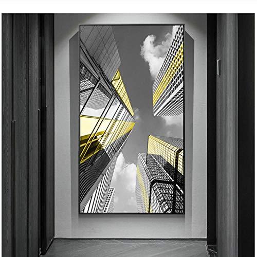 Negro, oro blanco, mundo, ciudad, paisaje, lienzo, arte, para, sala, torre de París, Londres, Nueva York, decoración industrial, HD, venta directa, 50 * 70 cm, sin marco