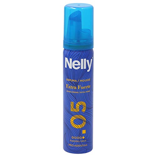 NELLY espuma antiencrespamiento fijación extrafuerte formato viaje spray 75 ml