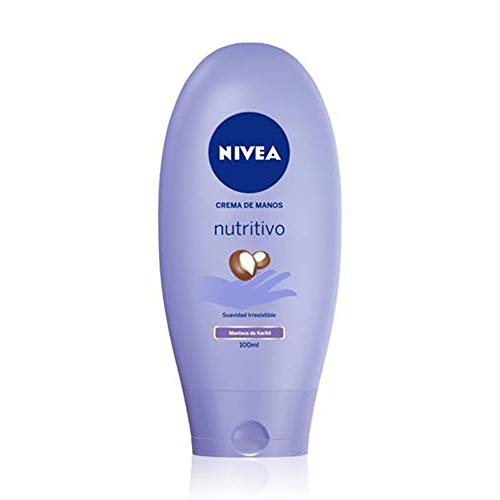 NIVEA Crema de Manos Cuidado Nutritivo (1 x 100 ml), crema nutritiva con manteca de karité para unas manos suaves, crema para el cuidado de la piel seca