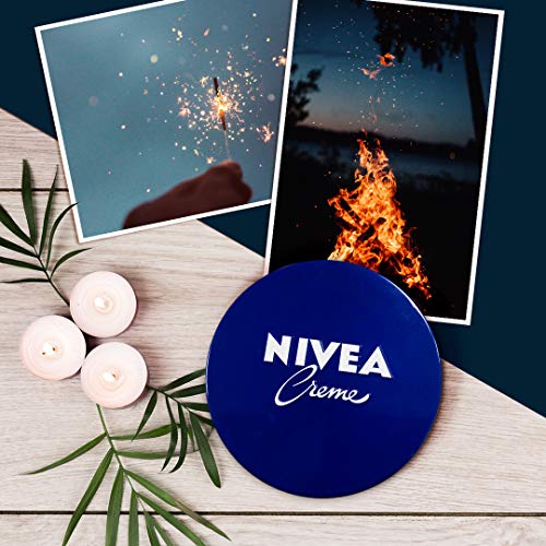 NIVEA Creme (1 x 250 ml), crema hidratante corporal y facial para toda la familia, crema universal para una piel suave e hidratada, crema multiusos