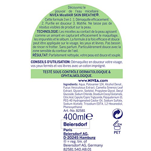 Nivea Demaquillant Micellaire – pieles combinadas con grasses 400 ml – juego de 2