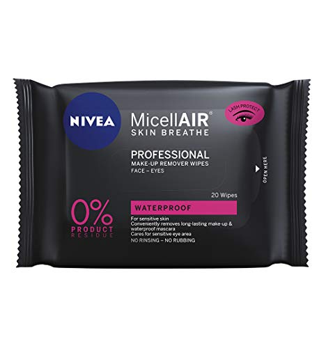 Nivea maquillaje Remover, micellair profesional toallitas limpiadoras, 20 toallitas