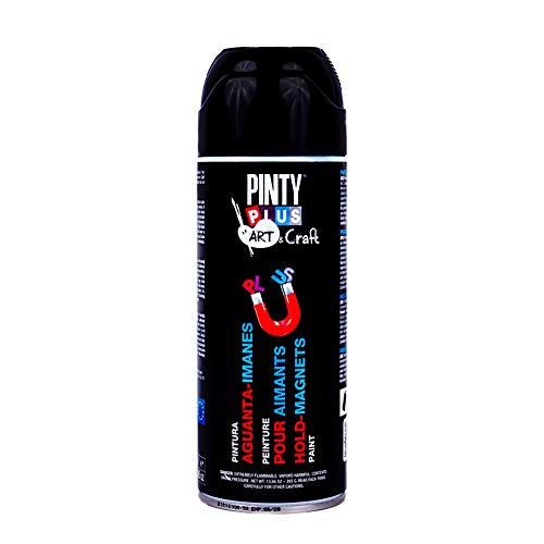 NOVASOL Pintura aguanta imanes spray  PINTYPLUS ART & CRAFT 520cc Negra PI104, Único, Estándar