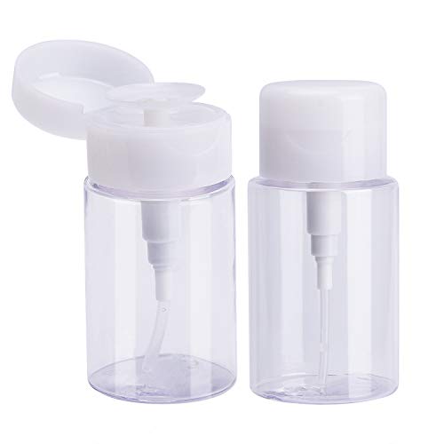 Noverlife - Lote de 2 botellas dispensadoras de 100 ml, para manicura de uñas de arte de uñas, botellas de viaje, loción cosmética para cara, envases de tóner facial