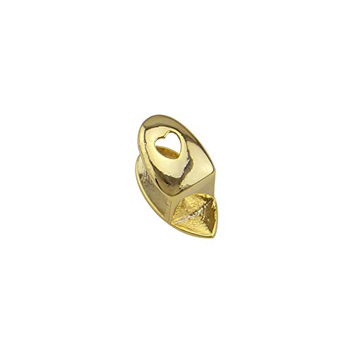 Nunca te rindas Hombres lujosos Solo Chapado en Oro Hip Hop Bling Dientes Diente Vampiro Colmillos - Alto Brillo para Adultos Disfraces Fiesta Accesorios (Color : Oro)