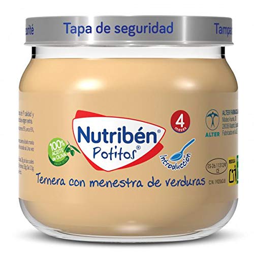 Nutribén - Potito Bebé Ternera con Menestra de Verduras