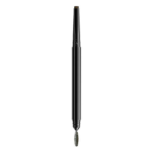 NYX Professional Makeup Lápiz de cejas Precision Brow Pencil, Dos lados: lápiz de cejas y cepillo espiral, Fórmula vegana, Tono: Espresso