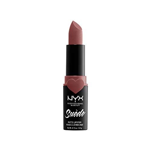 NYX Professional Makeup NYX Professional Makeup Barra de Labios Mate de Larga duración y Cobertura Total Suede Matte Lipstick Tono 5 Brunch Me Color Nude, Mujer, Talla única