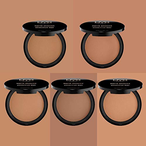 NYX Professional Makeup Polvos bronceadores Matte Bronzer, Polvos compactos, Sin brillos, Fórmula vegana, Tono: Dark Tan