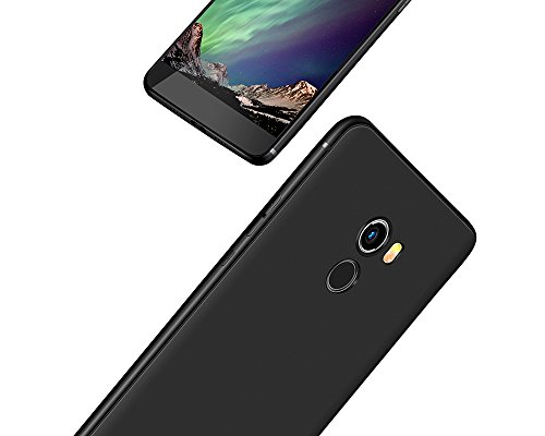 Olliwon Funda Compatible con Xiaomi Mi Mix 2, Delgado Funda Case Cover, Slim Suave Sedoso Scrub Shell Plena Protección Trasera Piel Siento Funda para Xiaomi Mi Mix 2 - Negro