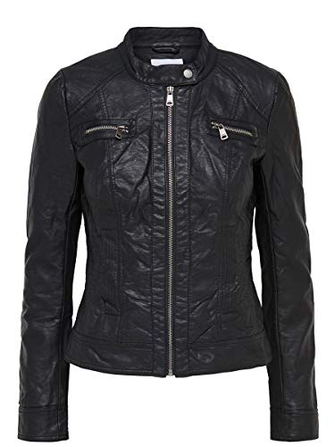 Only Bandit PU Biker Chaqueta, Negro (Black C N 010), 36 (S) para Mujer