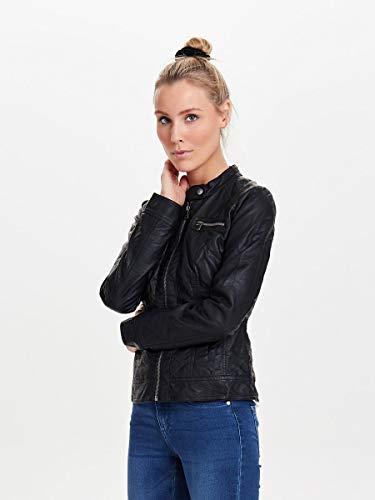 Only Bandit PU Biker Chaqueta, Negro (Black C N 010), 36 (S) para Mujer