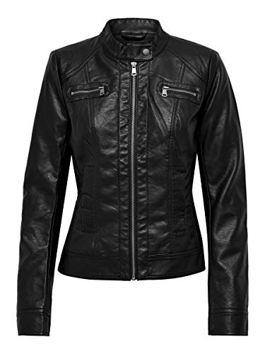 Only Bandit PU Biker Chaqueta, Negro (Black C N 010), 36 (S) para Mujer