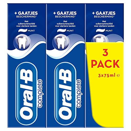 Oral-B Manual Agujeros Completo De Protección De Pasta De Dientes 3 Unidades 225 ml