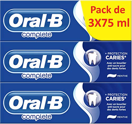 Oral-B Manual Agujeros Completo De Protección De Pasta De Dientes 3 Unidades 225 ml