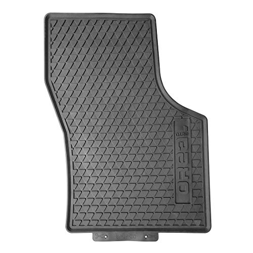 OREALTECH Alfombrillas Impermeable de Carga para Todo Clima para Coche Conductor Izquierdo Látex, Negra 5 Piezas para Leon 2012-2017