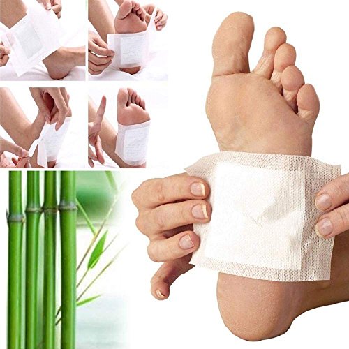 Original Kinoki Detox pie de almohadillas - Vital yeso para los pies de fútbol con diseño de 5er=Pack de ahorro 50 almohadillas - As seen on TV!